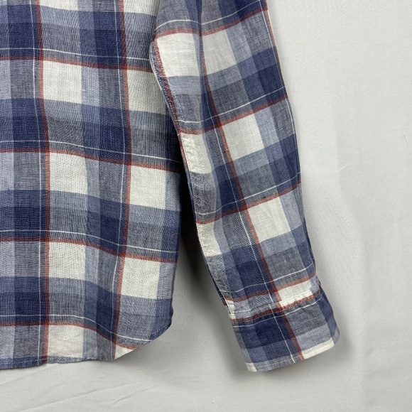 Banana Republic Men Linen Long Sleeve Button Up Shirt Sz M Camden Fit Breathable - Picture 3 of 9